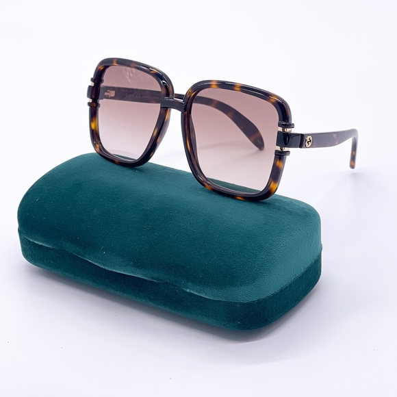 NEW GUCCI WOMEN HAVANA SUNGLASSES - Picture 1 of 6